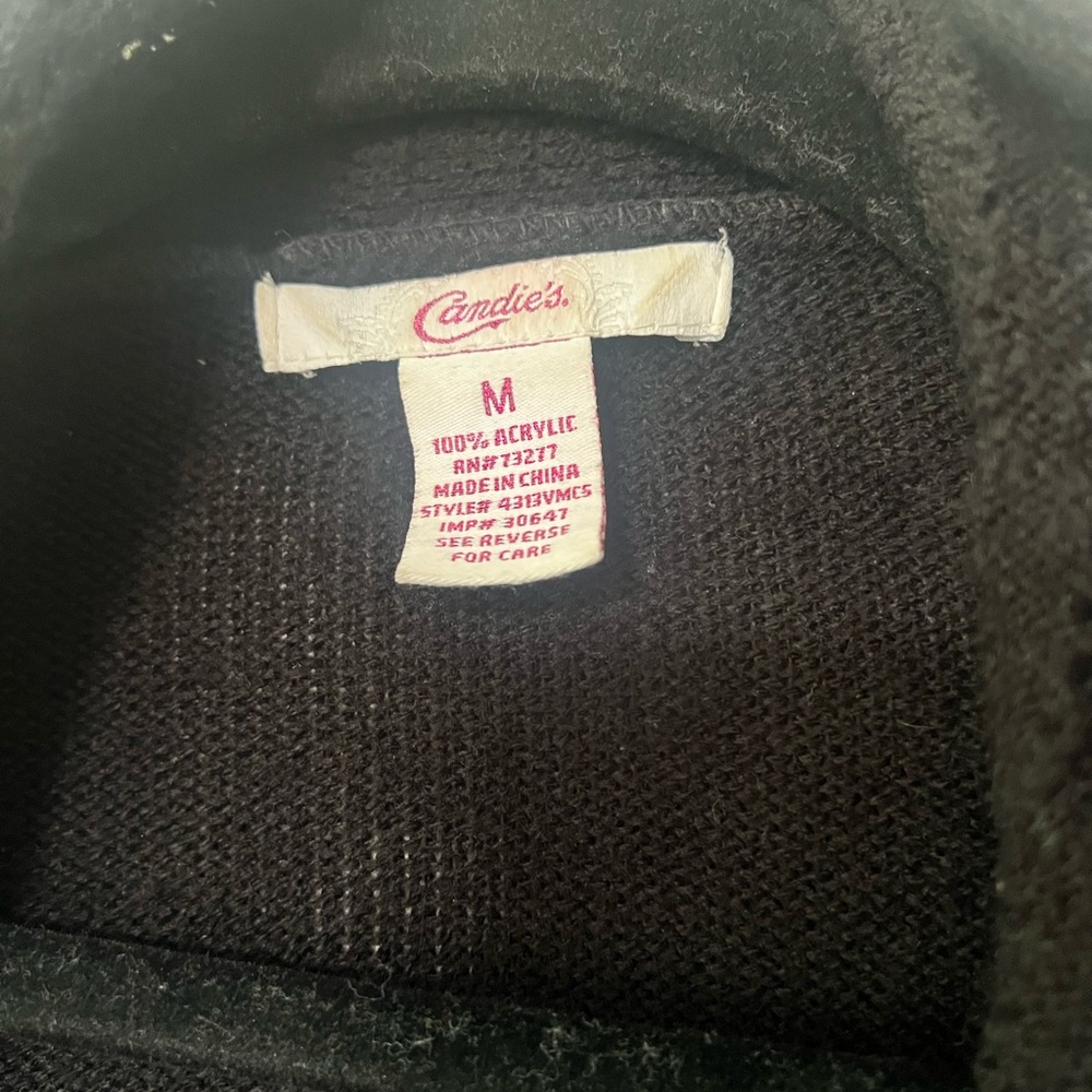 Candies Black Open Front Cardigan - Picture 5 of 6
